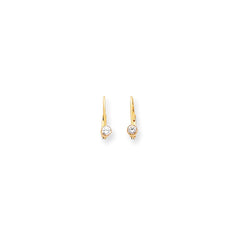 14K 3.25mm Round Leverback Earring Mountings