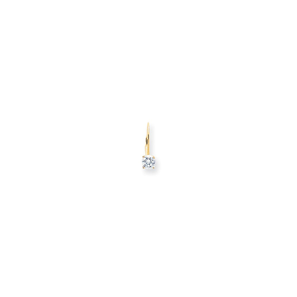 14k 5mm Round Leverback Earring Mounting
