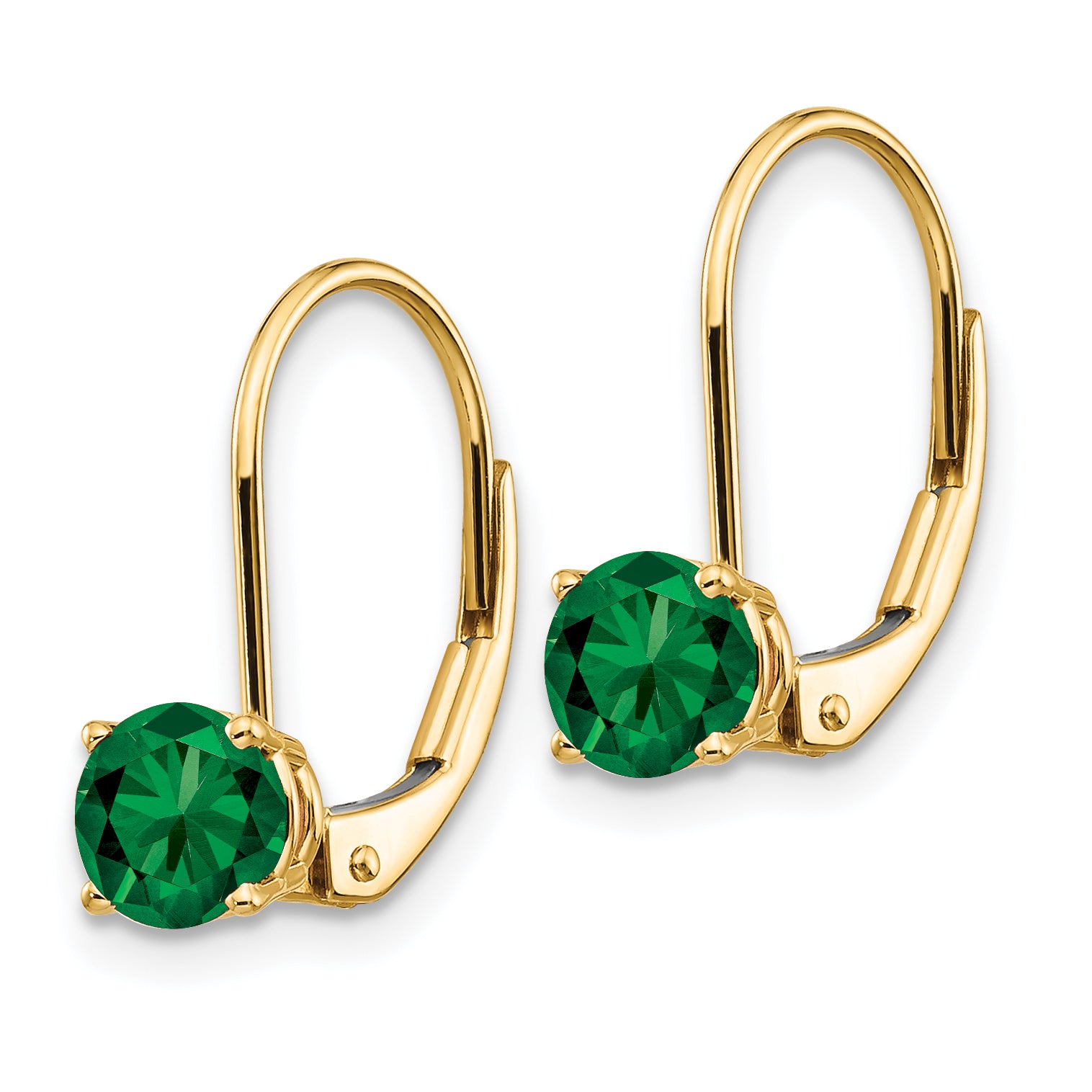 14k 5mm Mount St. Helens Leverback Earrings Secondary image