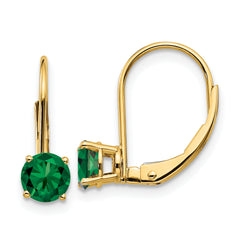 14k 5mm Mount St. Helens Leverback Earrings