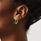 14k 6mm Mount St. Helens Leverback Earrings