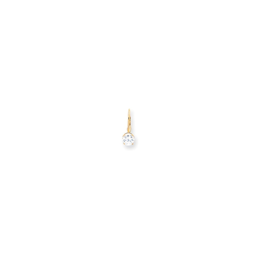 14k 6mm Round Leverback Earring Mounting