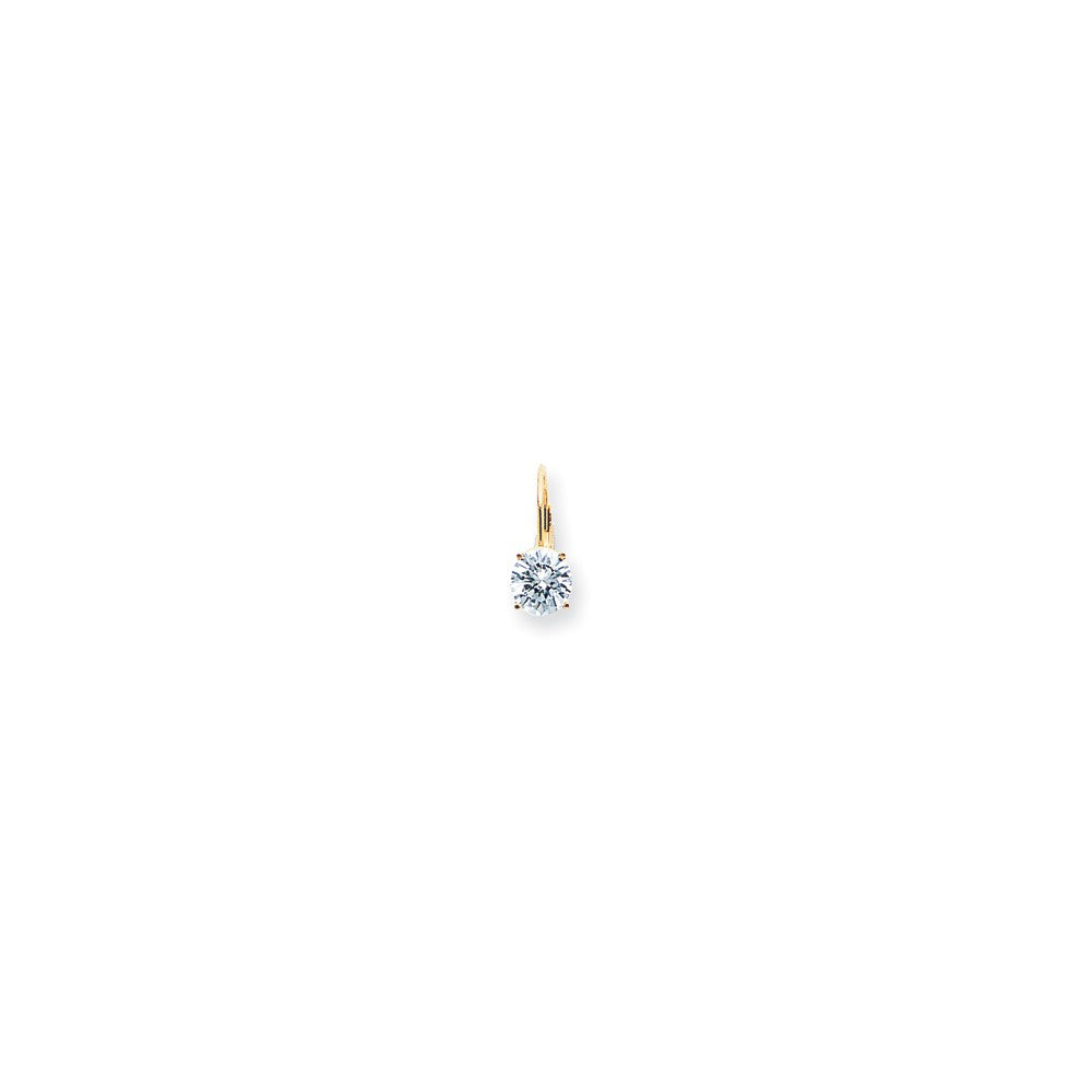 14k 7mm Round Leverback Earring Mounting Main image
