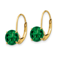 14k 7mm Mount St. Helens Leverback Earrings