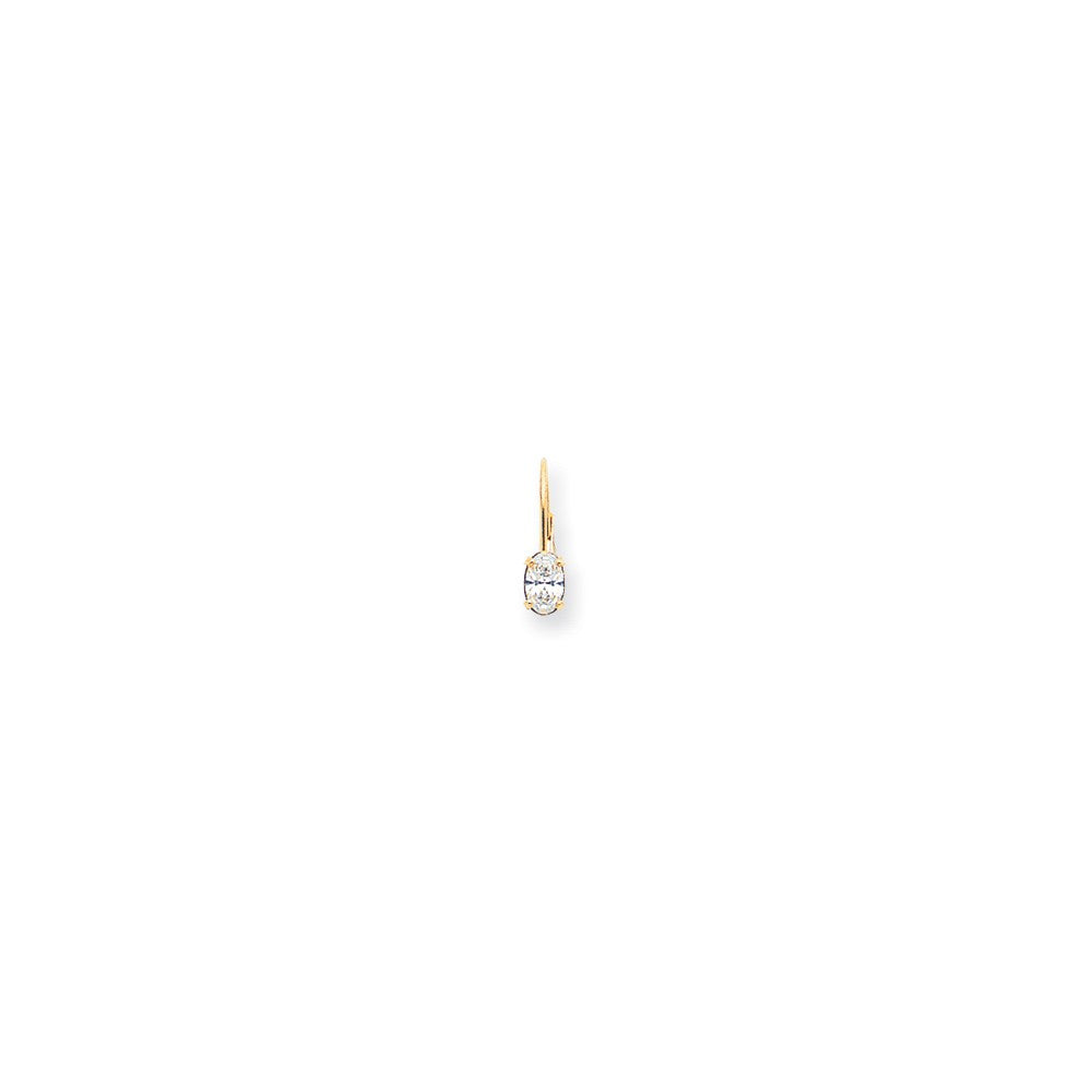 14k 6x4 Oval Leverback Earring Mounting