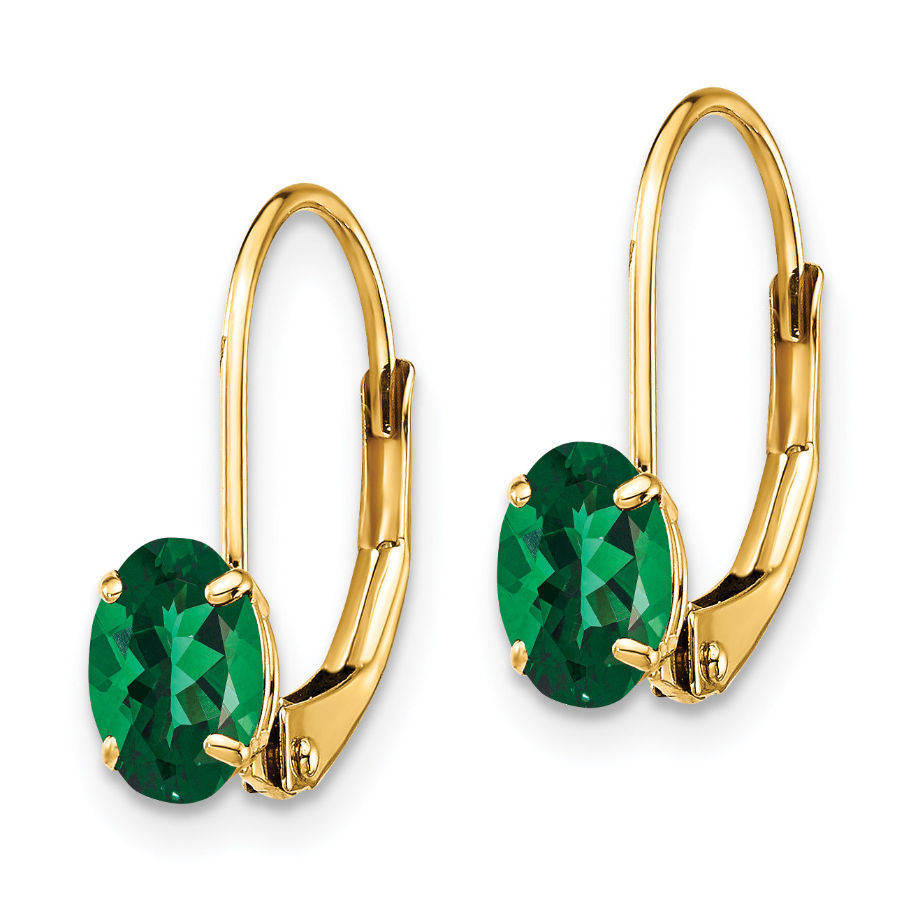 14k Mount St. Helens Oval Leverback Earrings Secondary image