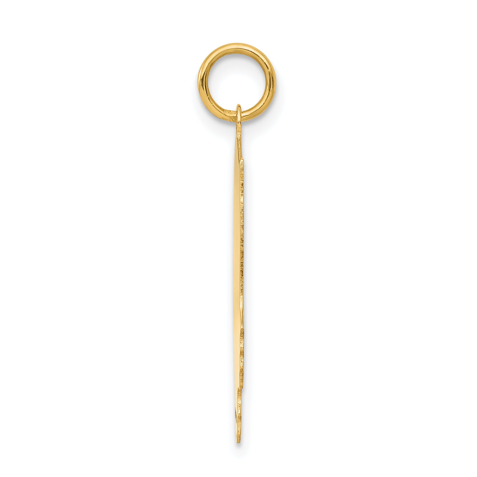 14k .013 Depth Engravable Girl Head Charm Secondary image