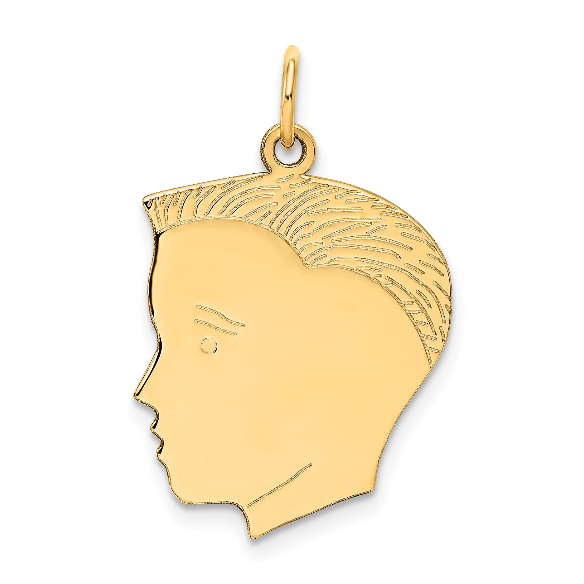 14K Boy Head Charm