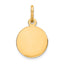 14K Plain .009 Gauge Circular Engravable Disc Charm