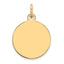 10K Gold Engravable Polished Disc Charm with Solid Design  Sophia Jewelers