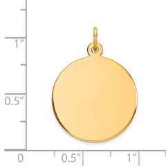 10K Plain .018 Gauge Circular Engravable Disc Charm