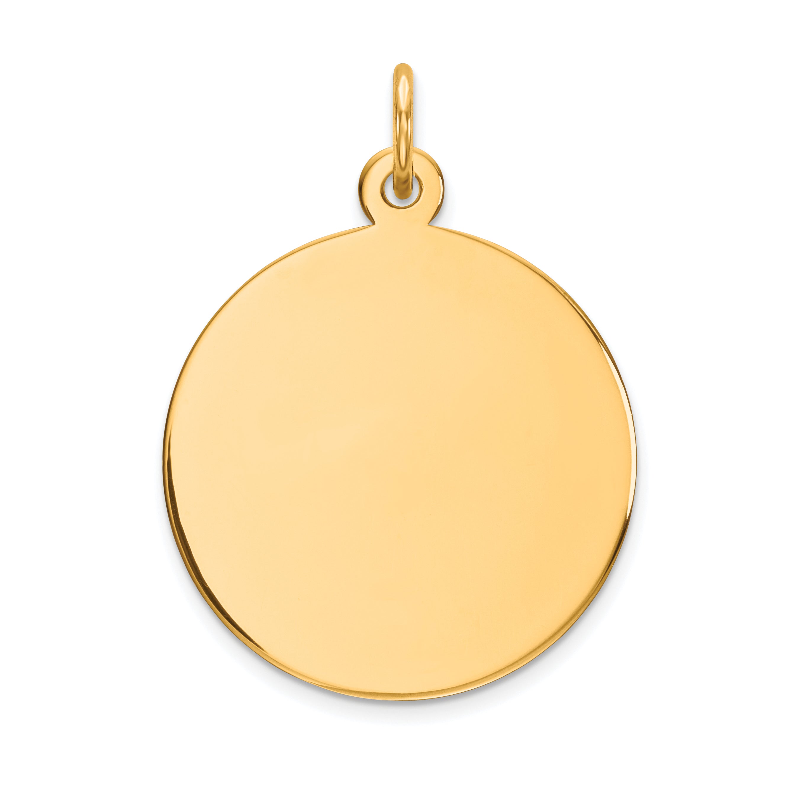 14K Plain .013 Gauge Circular Engravable Disc Charm Main image