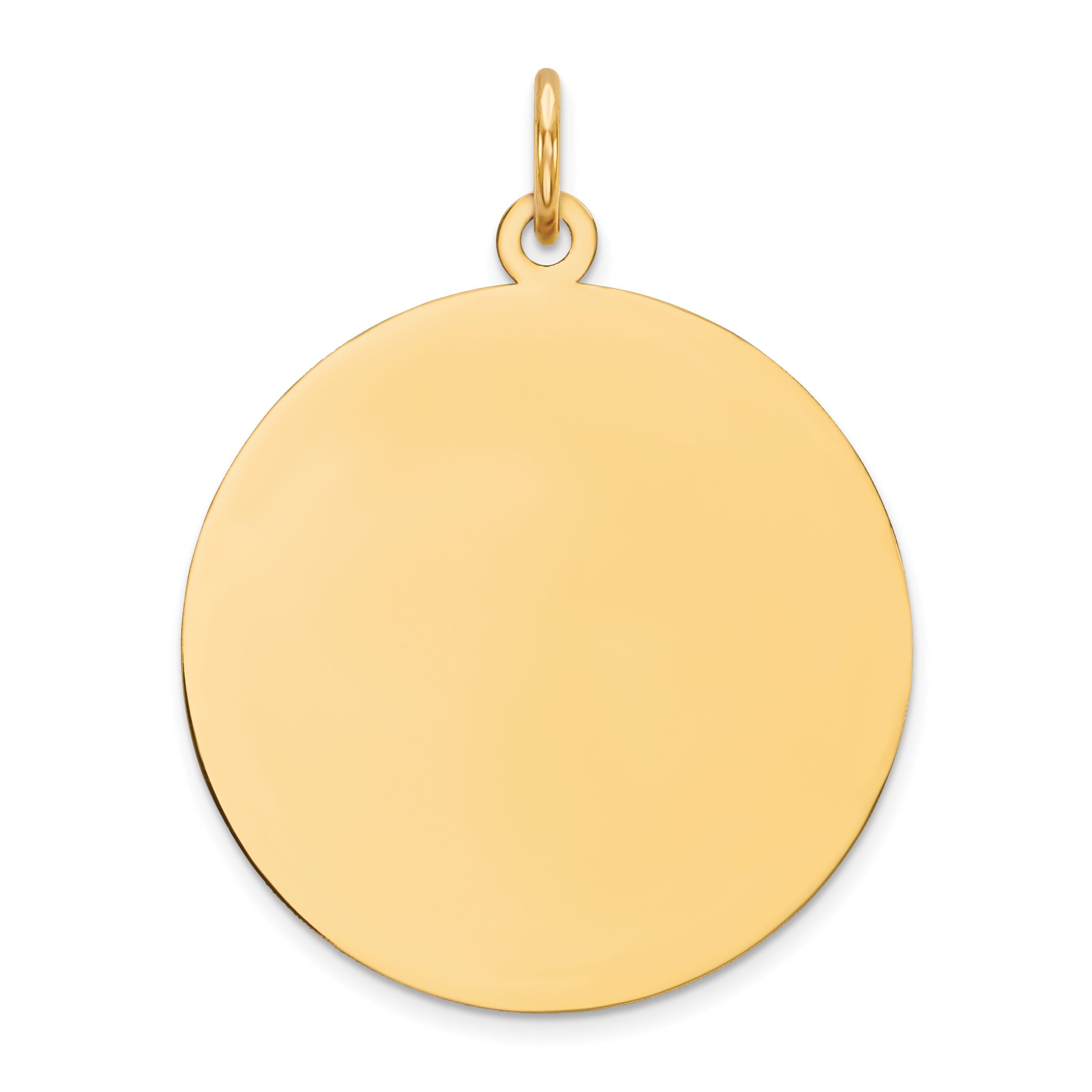 14K Plain .018 Gauge Circular Engravable Disc Charm Main image