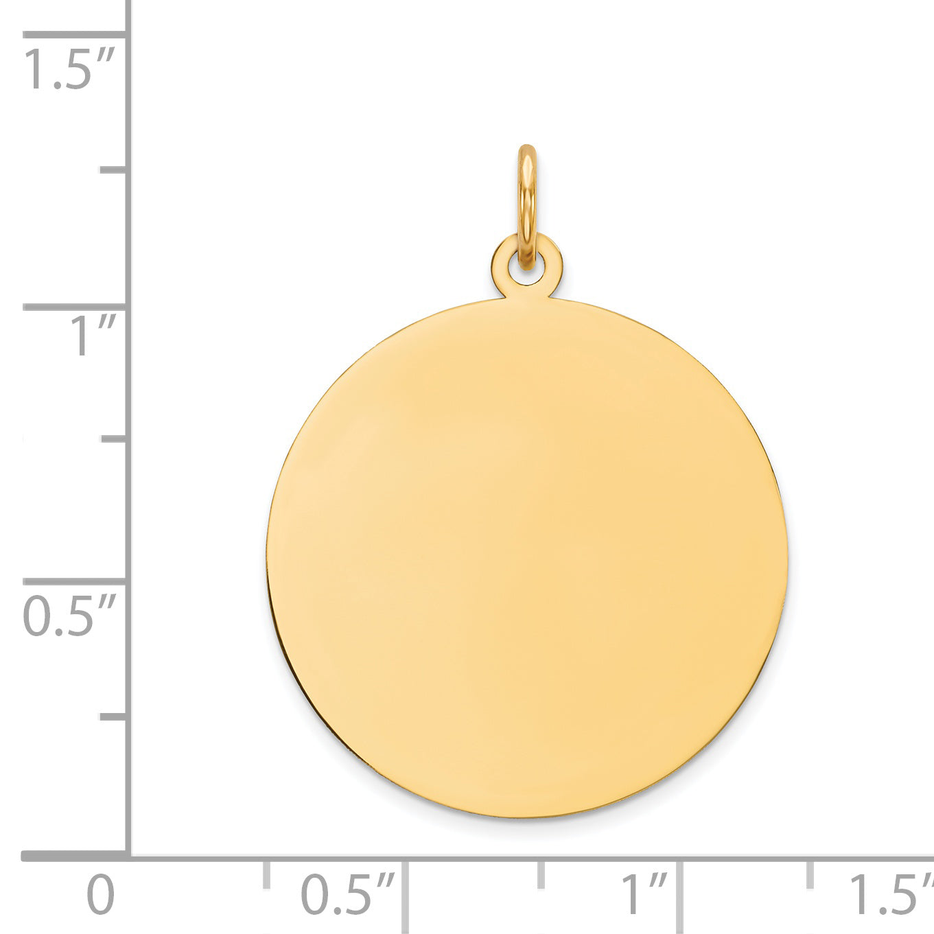 10K Plain .018 Gauge Circular Engravable Disc Charm