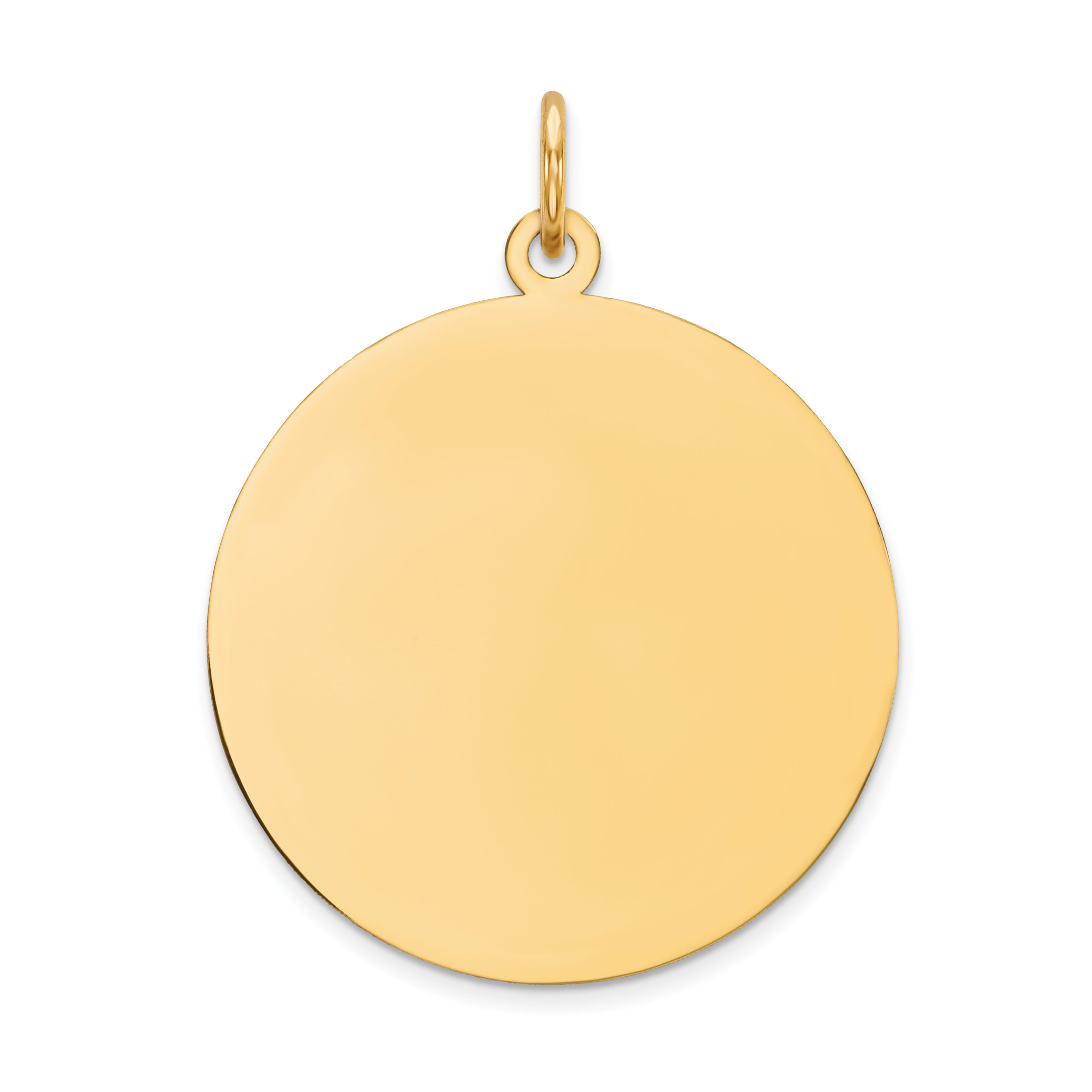 14K Plain .018 Gauge Circular Engravable Disc Charm Main image