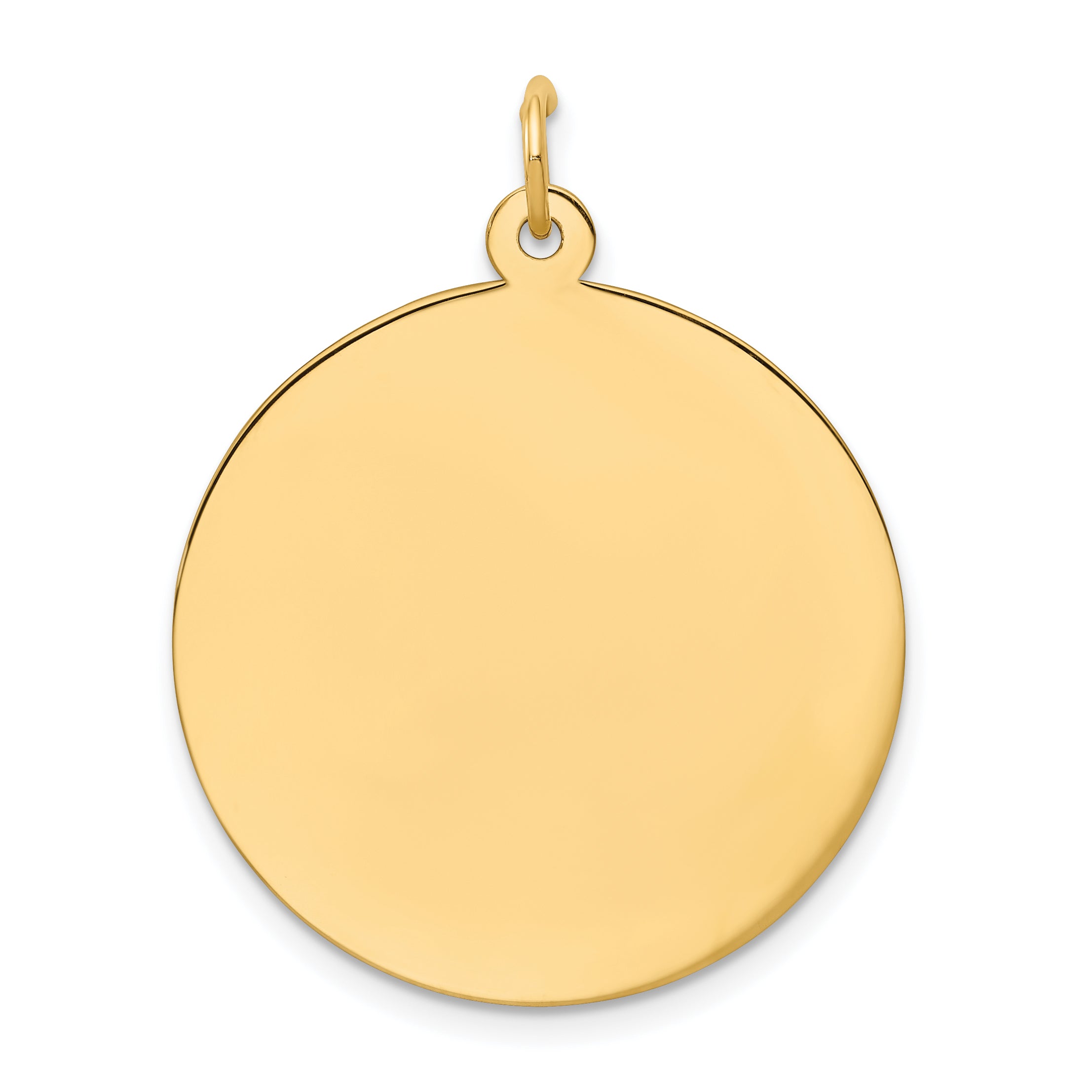 14K Plain .018 Gauge Circular Engravable Disc Charm Main image