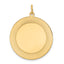14K Etched Design .018 Gauge Circular Engravable Disc Charm