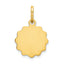 14k .009 Gauge Engravable Scalloped Disc Charm