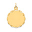 14K .035 Gauge Engravable Scalloped Disc Charm