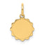 14K .009 Gauge Engravable Scalloped Disc Charm