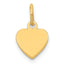 14K Plain .011 Gauge Engravable Heart Disc Charm