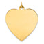 14K Plain .013 Gauge Engravable Heart Disc Charm