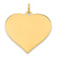 14K Plain .027 Gauge Engravable Heart Disc Charm