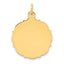 14K Plain .013 Gauge Engravable Disc Charm