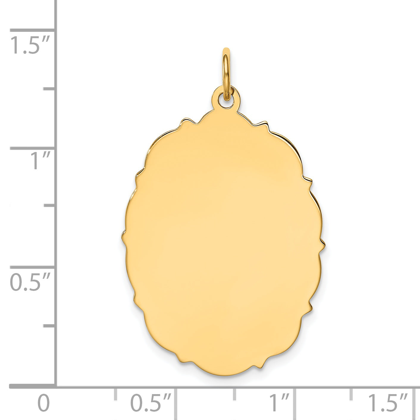 14k Plain .018 Gauge Engravable Disc Charm Secondary image