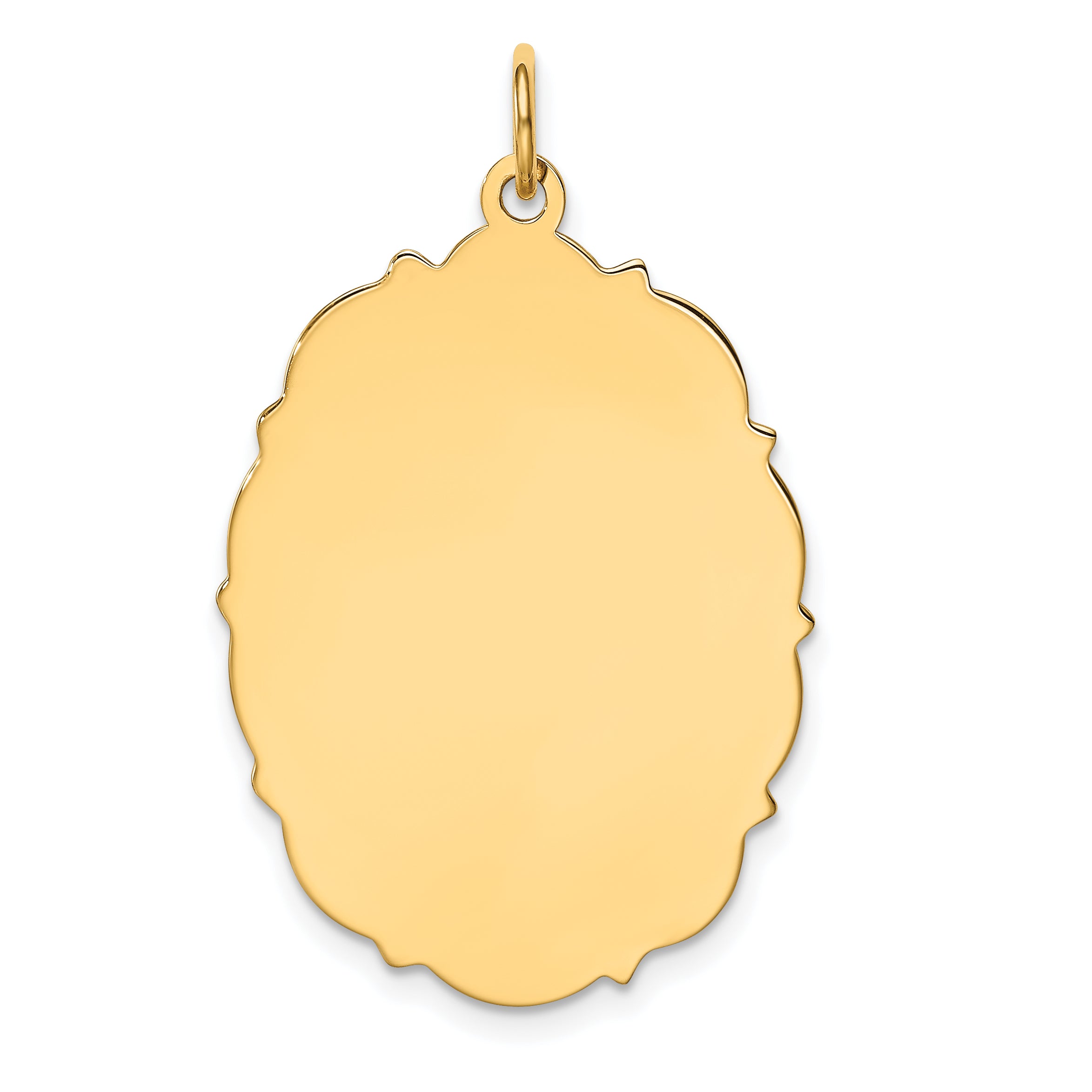 14k Plain .018 Gauge Engravable Disc Charm Main image