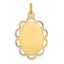 14k Plain .013 Gauge Engravable Flower Disc Charm