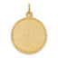 14k Patterned .013 Gauge Circular Engravable Disc Charm