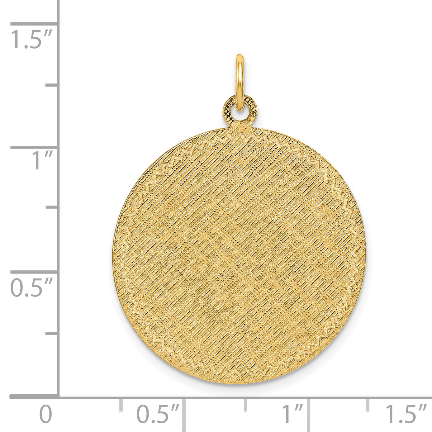 14k Patterned .018 Gauge Circular Engravable Disc w/Satin Back Secondary image