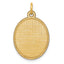 14k Patterned .018 Gauge Engravable Oval Disc Charm
