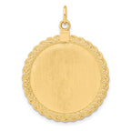 14k Patterned .013 Gauge Engravable Rope Disc w/Satin Back