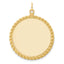 14k Plain .013 Gauge Circular Engravable Disc with Rope Charm