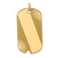 14K Patterned .013 Gauge Engravable Dog Tag Disc Charm