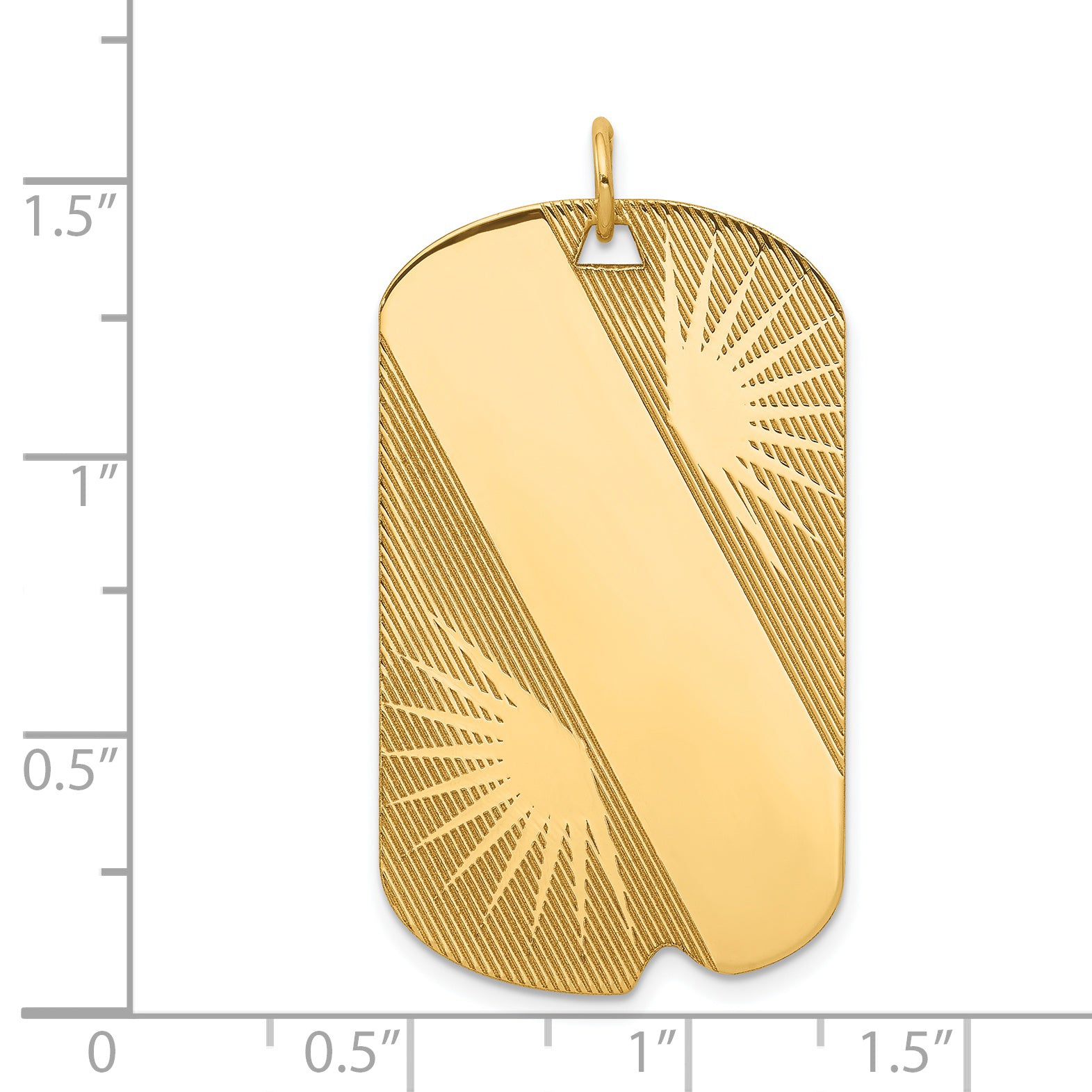 14k Patterned .018 Gauge Engravable Dog Tag Disc Charm Secondary image