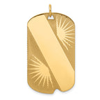 14k Patterned .018 Gauge Engravable Dog Tag Disc Charm