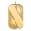 14k Patterned .018 Gauge Engravable Dog Tag Disc Charm