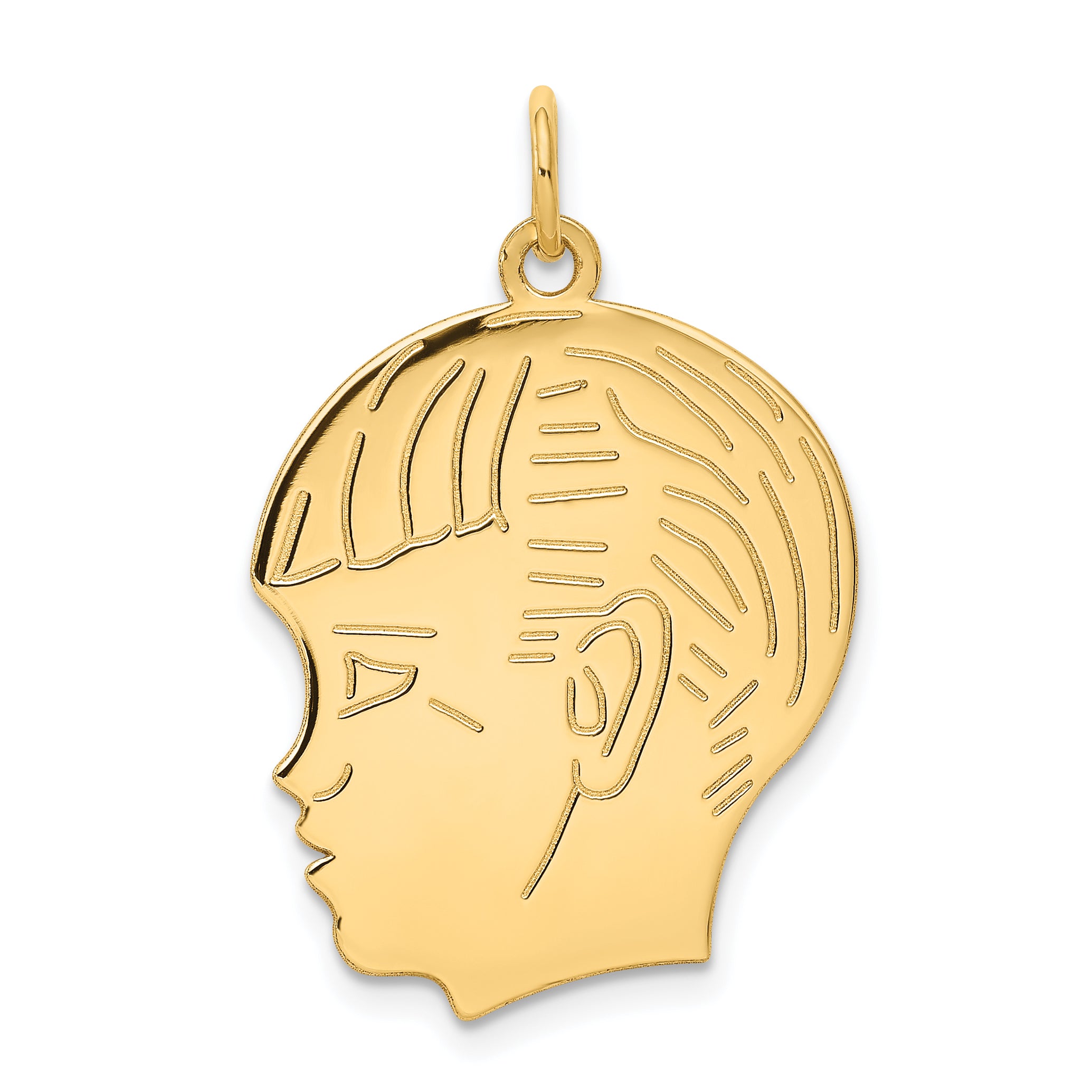 14K Boy Head Charm