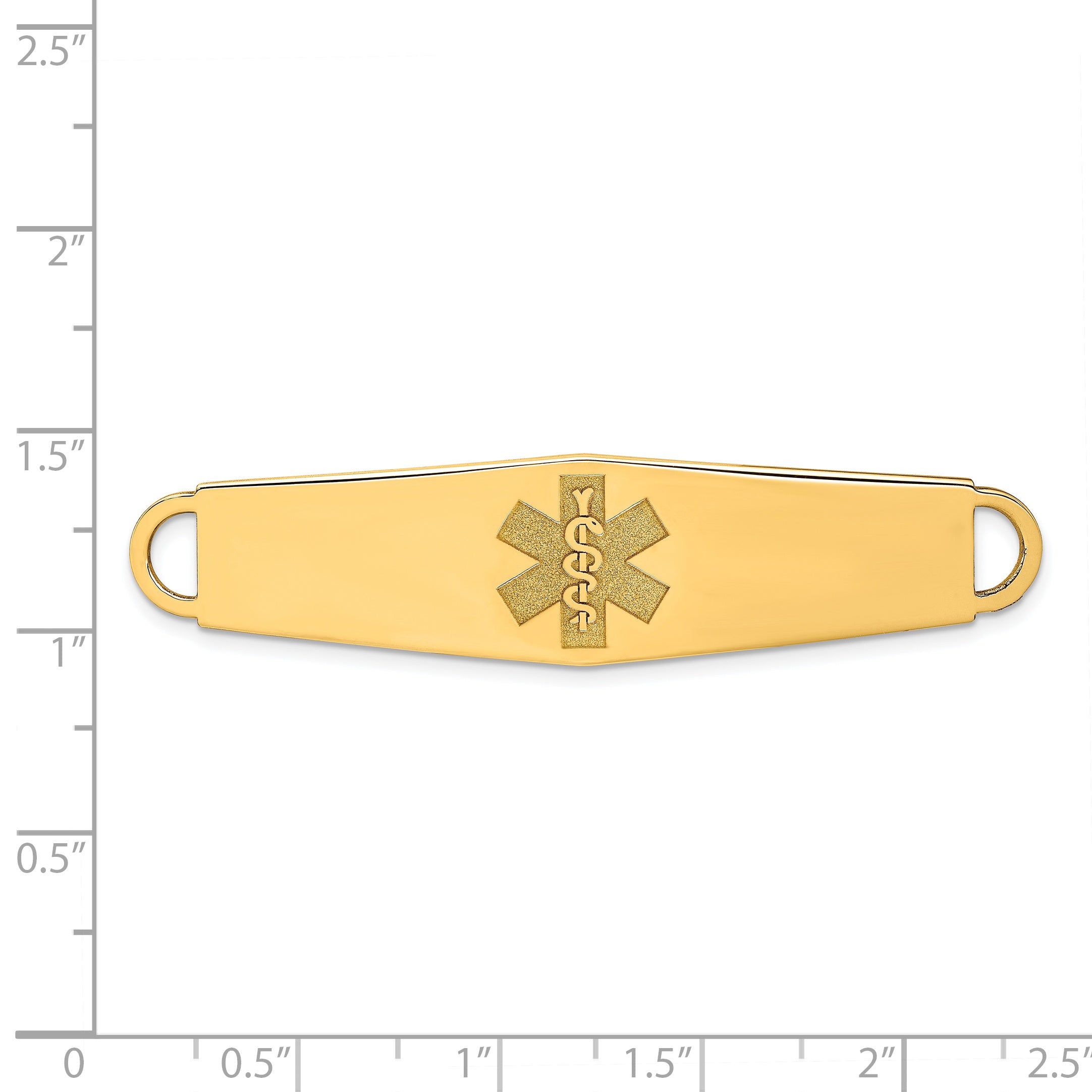 14k Non-enameled Medical Jewelry ID Plate Secondary image