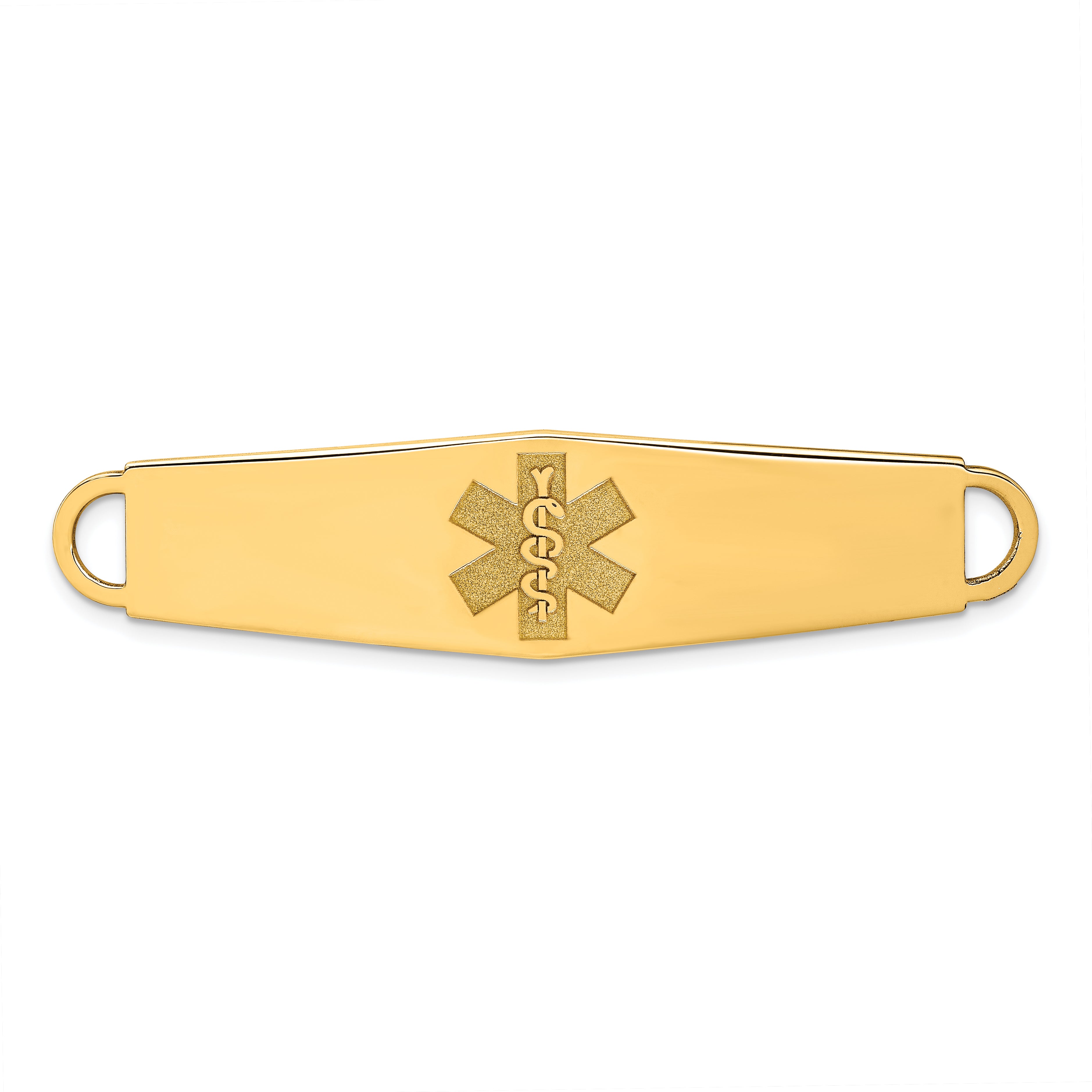 14k Non-enameled Medical Jewelry ID Plate Main image