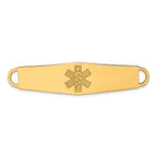 14k Non-enameled Medical Jewelry ID Plate