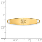 14k Non-enameled Medical Jewelry ID Plate