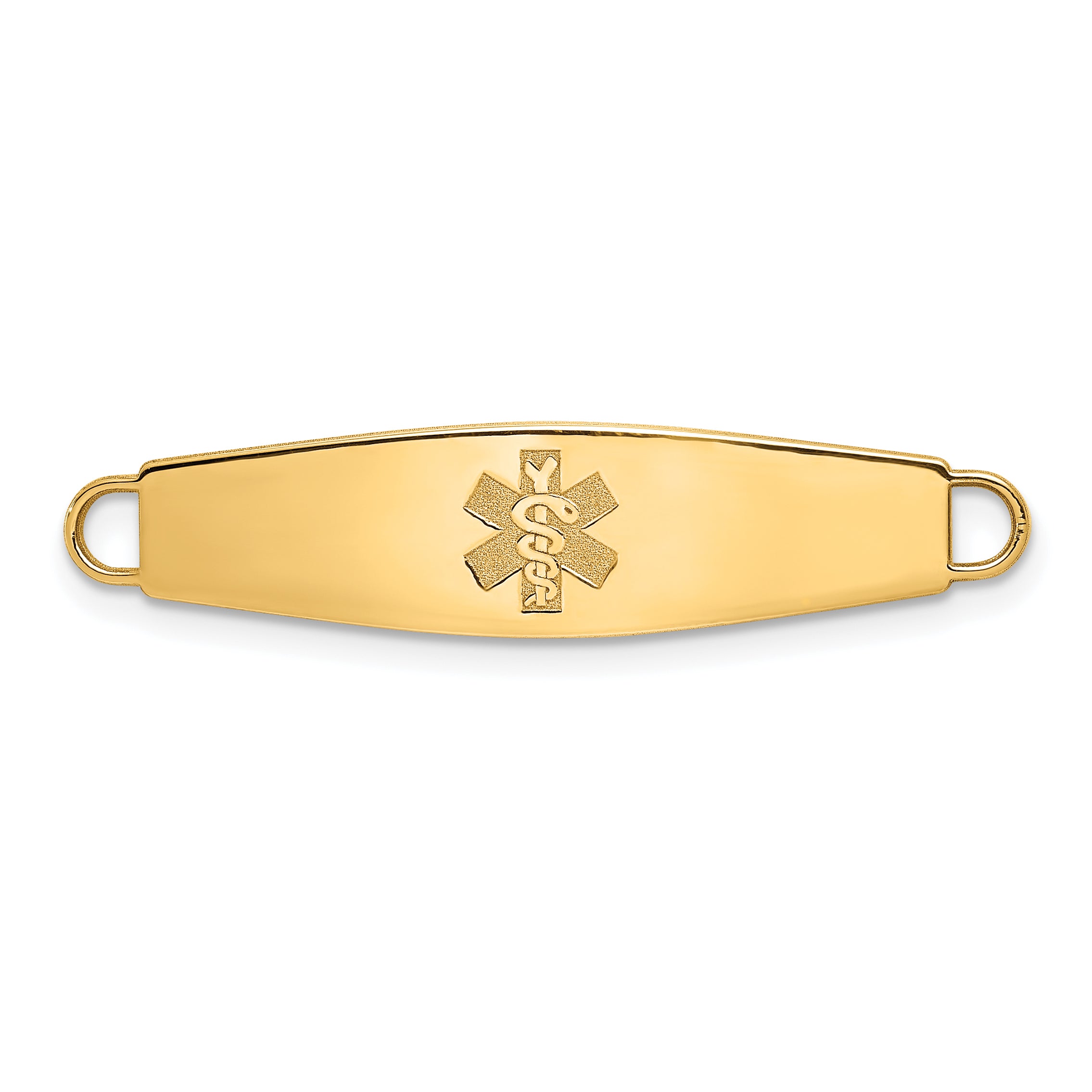 14k Non-enameled Medical Jewelry ID Plate Main image