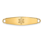 14k Non-enameled Medical Jewelry ID Plate