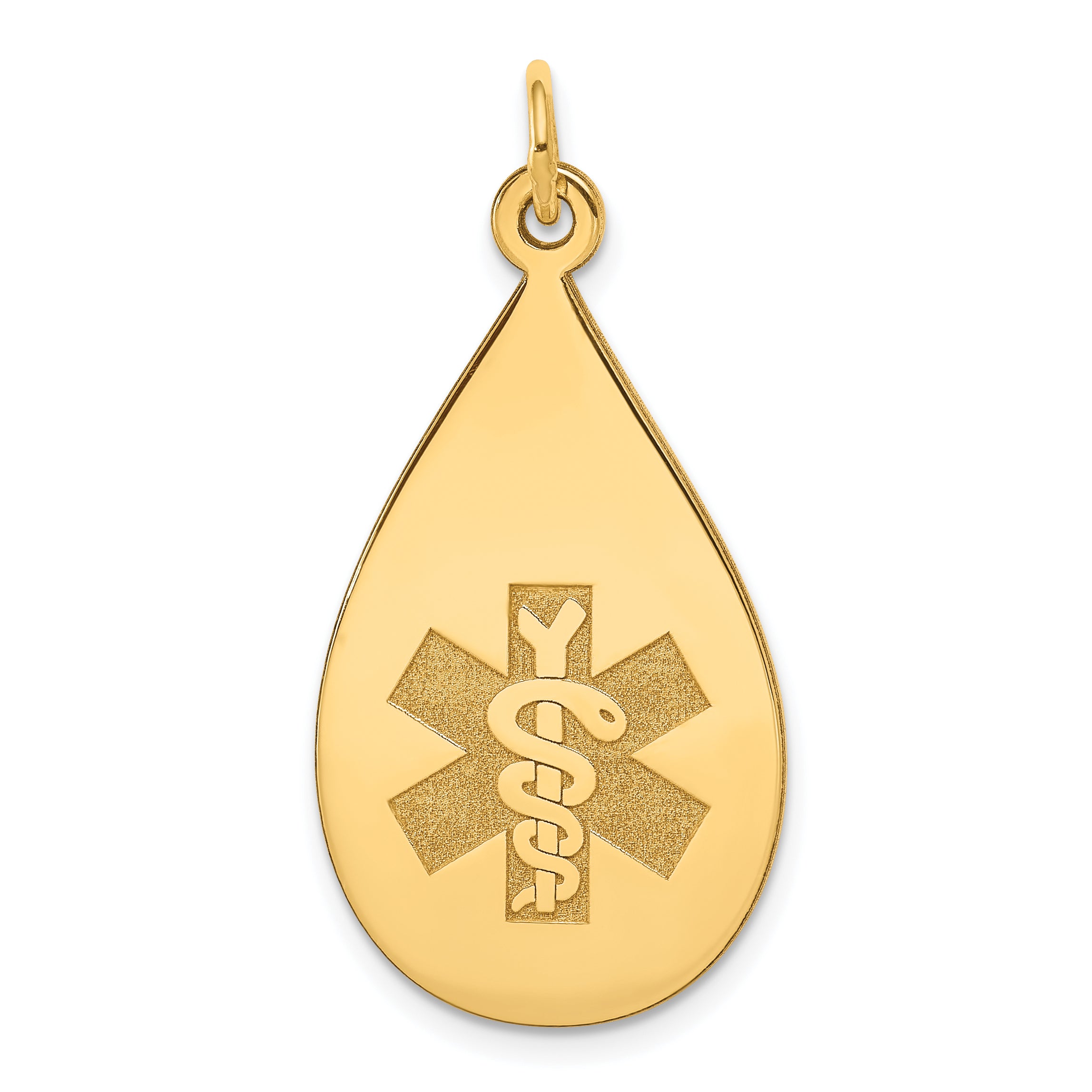14k Medical Jewelry Unenameled Pendant Main image