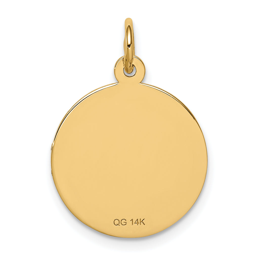 14K Medical Jewelry Unenameled Pendant