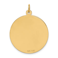 14K Medical Jewelry Unenameled Pendant